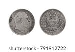 Edward VII King & Emperor, One Rupee India 1908, Indian old Coin or Indian Currency Isolated on White Background