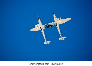 EDWARDS AFB, CA - OCT 17: Scaled Composites White Knight Two Performs At Flight Test Nation 2009, October 17, 2009, Edwards Air Force Base, CA