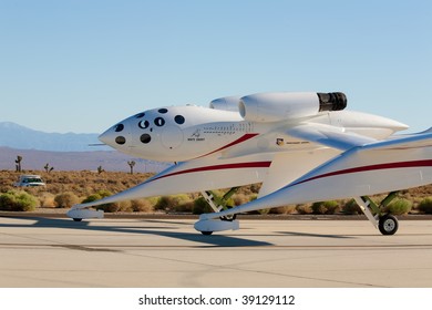 EDWARDS AFB, CA - October 16: Scaled Composites Model 318 White Knight Aircraft Arrives At Flight Test Nation 2009, October 16, 2009, Edwards Air Force Base, CA