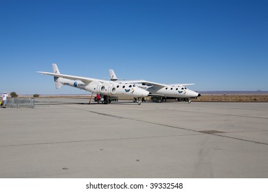 EDWARDS AFB, CA - OCTOBER 17: Scaled Composites Model 348 White Knight Two Aircraft On Display At Flight Test Nation 2009, October 17, 2009, Edwards Air Force Base, CA