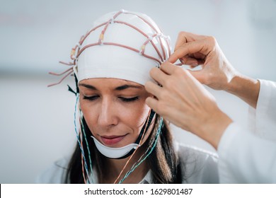 EEG Brainwave Scanning, close up