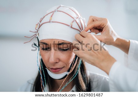 EEG Brainwave Scanning, close up