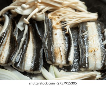 eels split and broiled[grilled] in soy, broiled eels