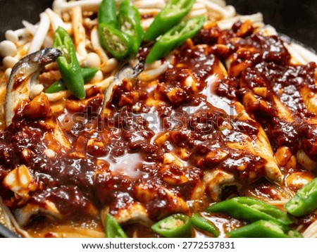 eels split and broiled[grilled] in soy, broiled eels