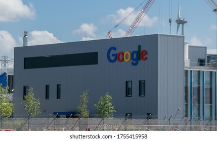 EEMSHAVEN, NETHERLANDS - MAY 5, 2020: Exterior of Google data center, location Eemshaven Netherlands
