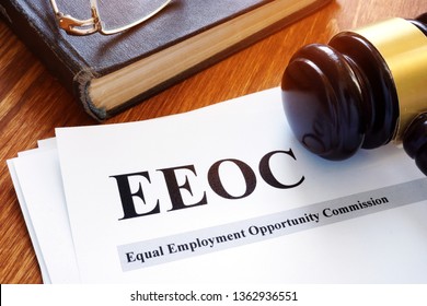 EEOC Equal Employment Opportunity Commission Report And Gavel.