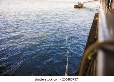 An Eerie Scenery From The Boat Of A Submarine In The Ocean