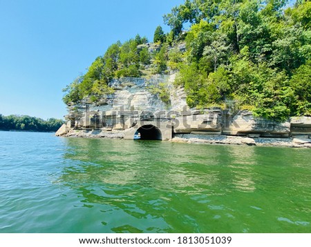 Eerily cool reminder of the past town under Burnside Marina on Lake Cumberland in Kentucky Stock photo © 