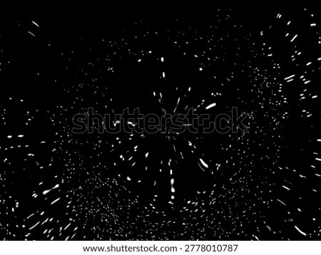 The effect creates a sense of forward motion, with stars appearing as streaks of light radiating from a central point.