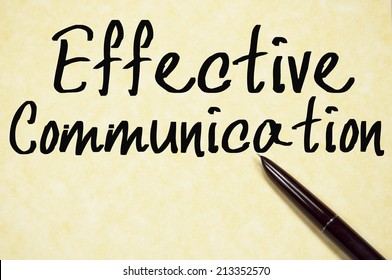 Effective Communication Text Write On Paper 