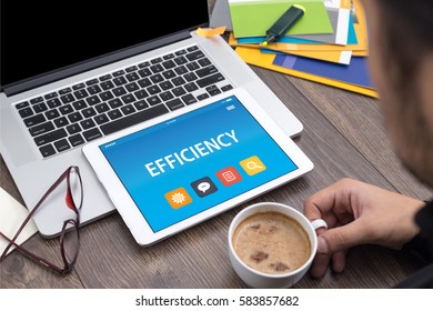 EFFICIENCY CONCEPT ON TABLET PC SCREEN