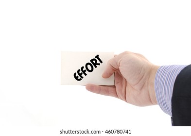 Effort text concept isolated over white background