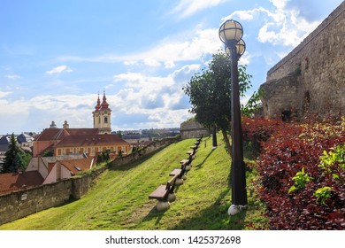 Eger, Hungary. View from castle walls towards old town