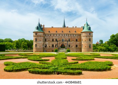 Egeskov Slot On Funen Island In Denmark