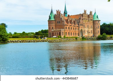 Egeskov Slot On Funen Island In Denmark