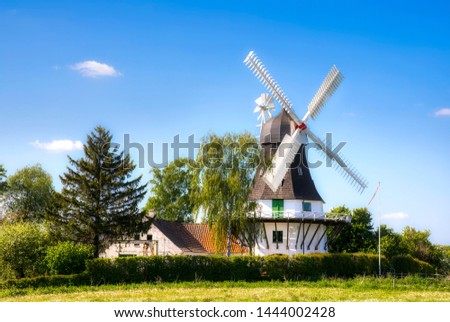 Egeskov Windmill on Funen Island, Denmark
