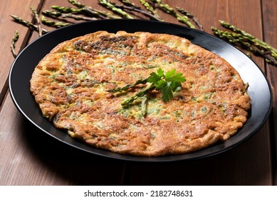 Egg And Asparagus Omelette, Vegetarian Food