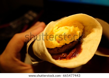 egg and beef Wrap