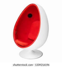 egg chair on white background