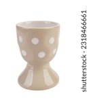 Egg cup on white background