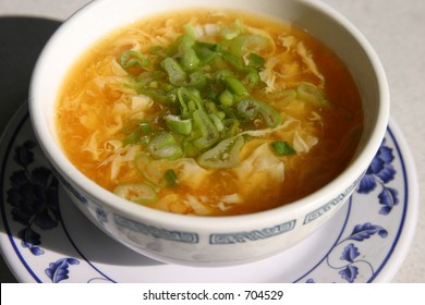 Egg Flower Soup In A Chinese Restaurant