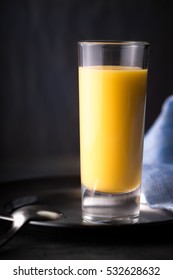 Egg Liqueur On The Dark Background