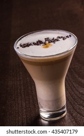 Egg Nog Cocktail With Coffee Beans