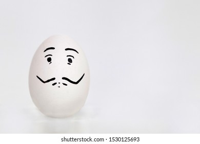 egg on a white background with an intelligentsia