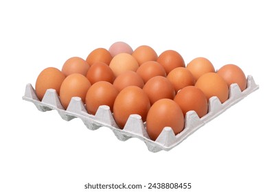 Egg. Raw chicken eggs packing in egg carton box  - Powered by Shutterstock