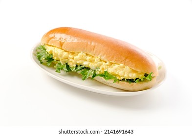 Egg Sandwich On A White Background