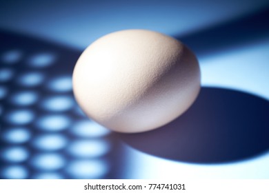 egg shape with texture and shadow