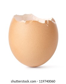 Egg Shell Isolated On A White Background