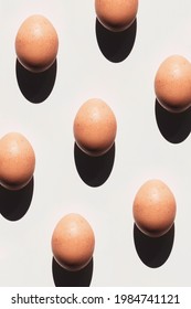 Egg Shell Pattern On A Pink Background
