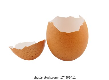 Egg Shells Isolated On White Background