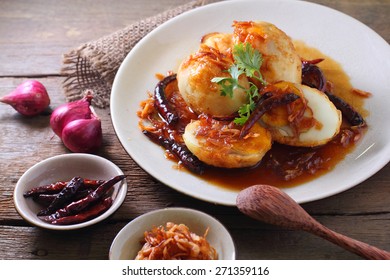 Egg With Tamarind Sweet Sauce