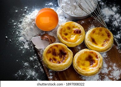 Egg Tart, Crispy Crunchy Pie Crust With A Smooth, Burnt Egg Filling