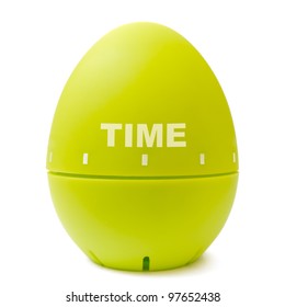 Egg Timer Concept On White Background