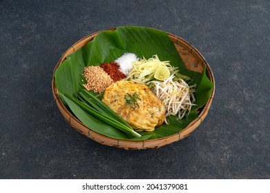 Egg Wrap Pad Thai Isolated