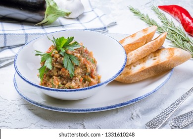 Eggplant Caviar On Plate