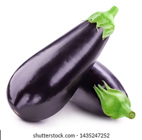 Eggplant Clipping Path. One aubergine eggplant isolated on white. Quality photo for your project.
