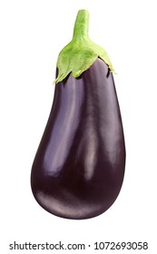 Eggplant está aislado en la ruta de recorte blanca