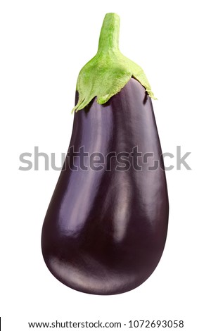 Eggplant isolated on white Clipping Path
