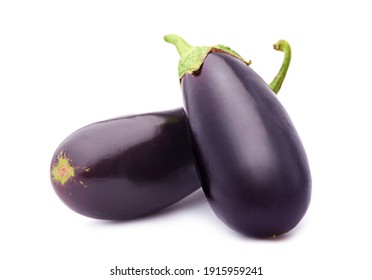 Eggplant vegetable closeup isolated on white background