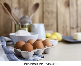 Eggs And Bake Ingredients 