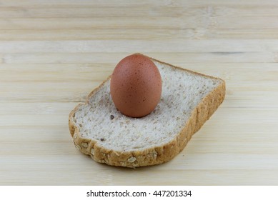 Eggs, bread, breakfast