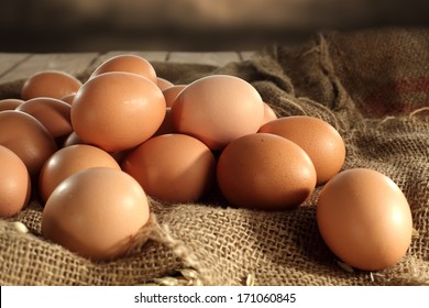 eggs and brown space 