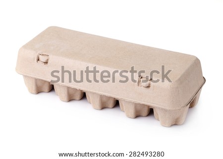 eggs in an egg carton on a white background