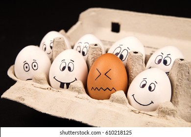 eggs with faces - Powered by Shutterstock