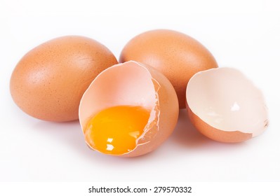 Eggs Isolated On White Background