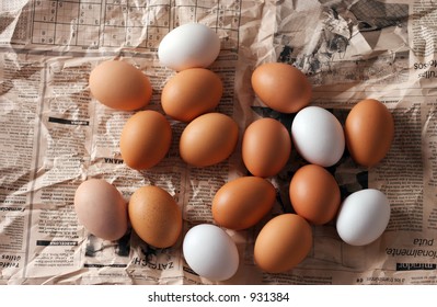 Eggs & newspaper